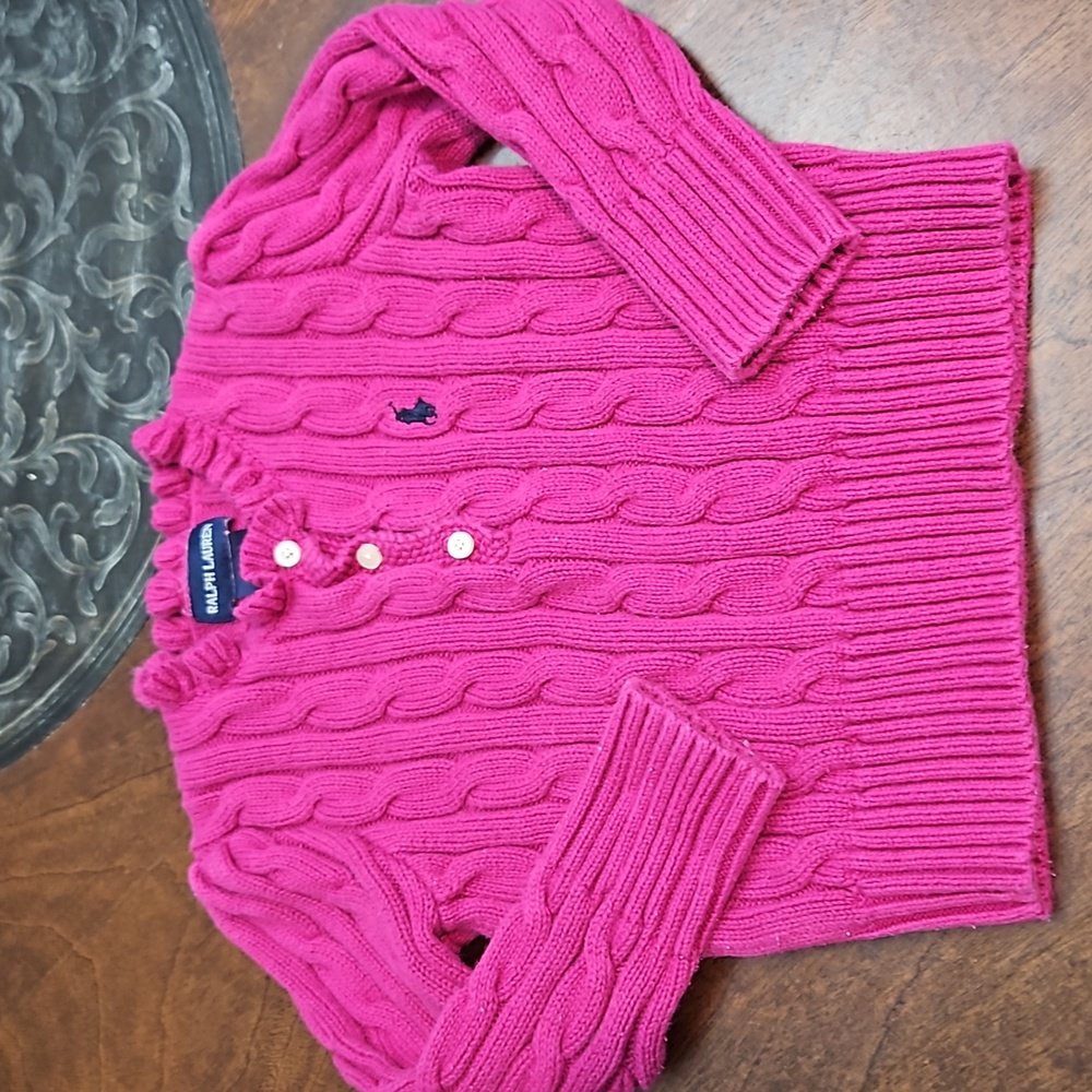 Ralph lauren girl cable knit sweater
